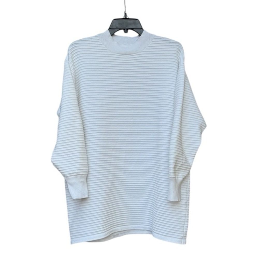 MNG White Oversized Ribbed Tunic Sweater - Size S - Picture 2 of 4